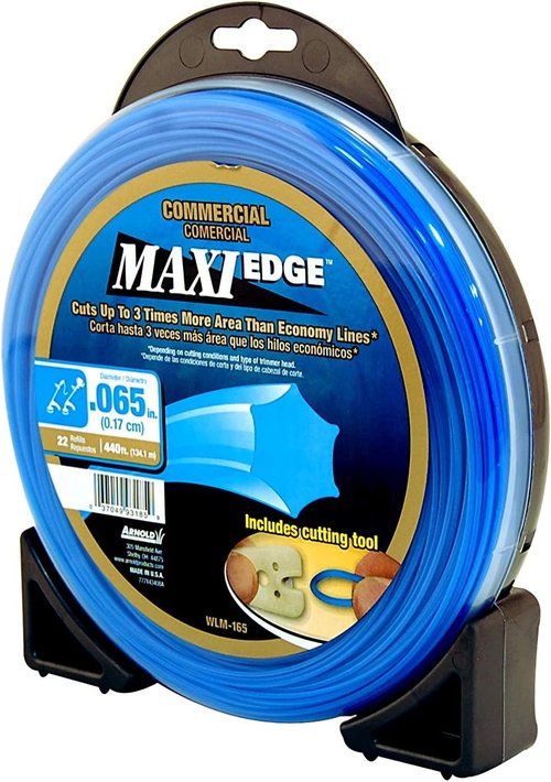 Arnold WLM-165 Maxi-Edge String Trimmer Line - Commercial Grade, Universal Fit, 22 Refills, .065-Inch x 440-Foot, Blue