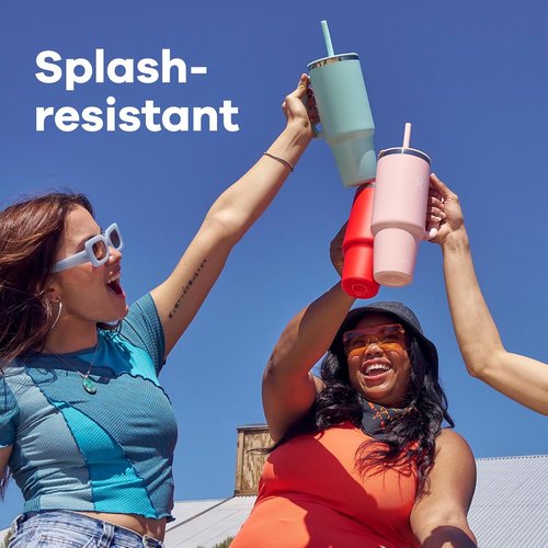 Hydro Flask Travel Tumbler - Insulated Stainless Steel with Handle, Lid & Straw | 32 Oz Moonshadow