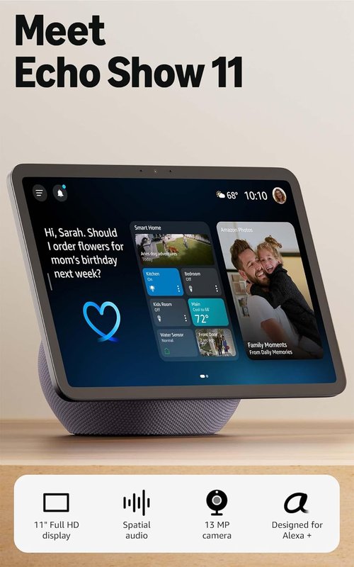 Amazon Echo Show 8 - Vibrant HD 8.7" Display with Spatial Audio | Designed for Alexa, Graphite