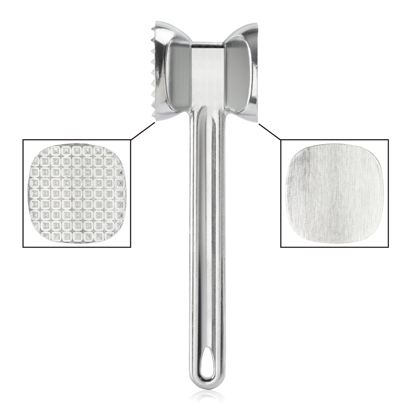 New Star Foodservice 36374 Heavy Duty Cast Aluminum Meat Tenderizer, 10-Inch