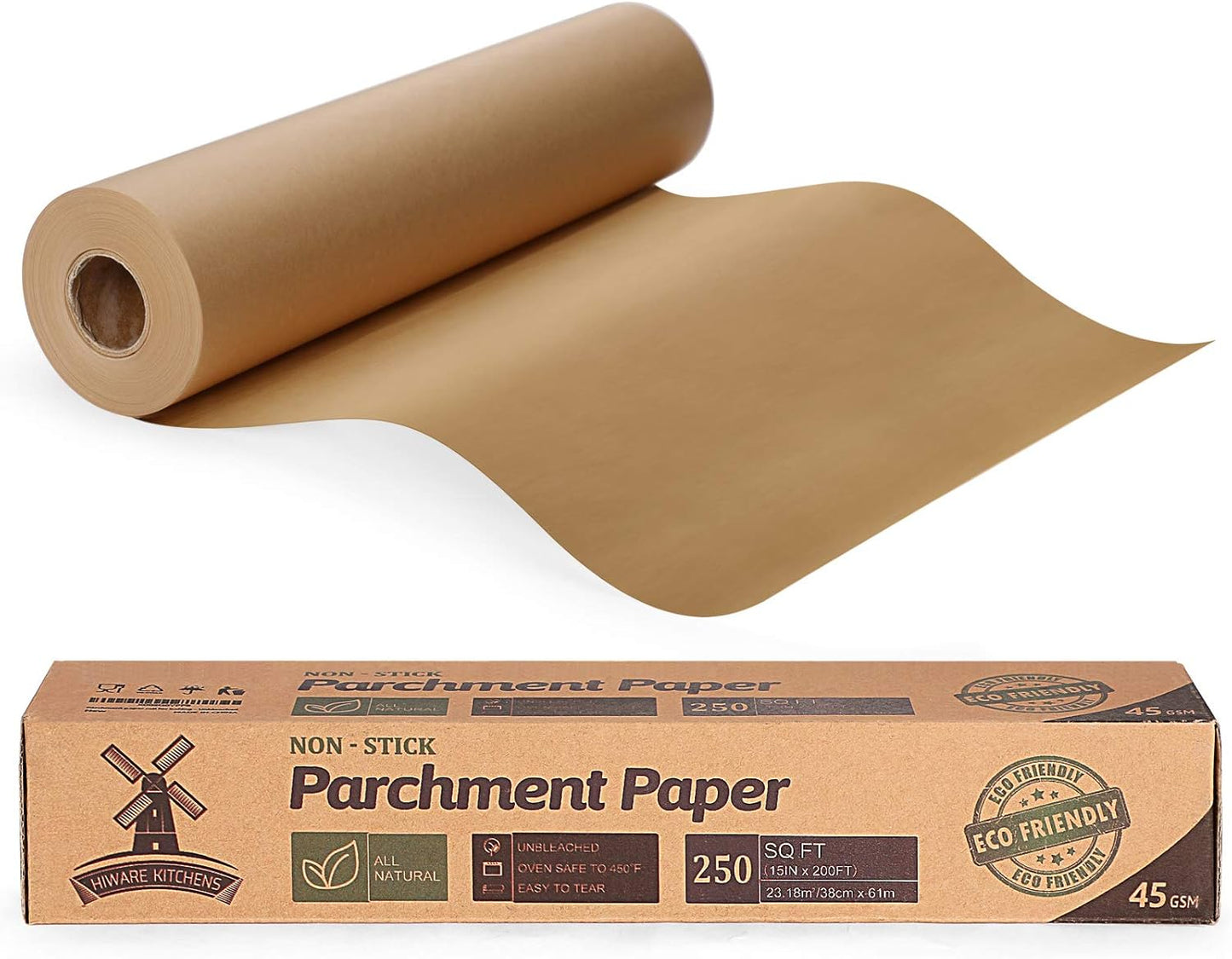 Unbleached Parchment Baking Paper Roll by [Brand Name] - 15 x 200 Ft | Ideal for Baking, Cooking & Grilling