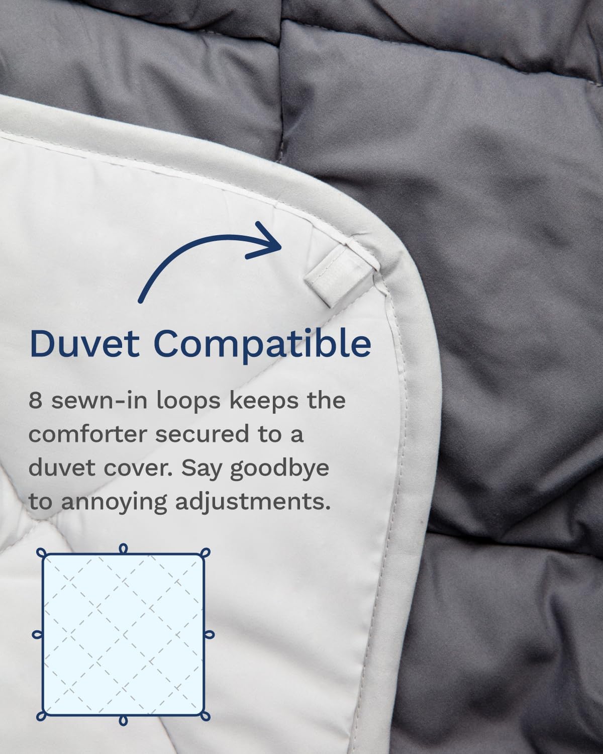 ViscoSoft King Comforter - Cloud-Soft Down Alternative Duvet Insert, All Season Cooling Lightweight Reversible Quilted Blanket for Bedroom & Guest Room, Oeko-TEX Certified, Light/Dark Gray
