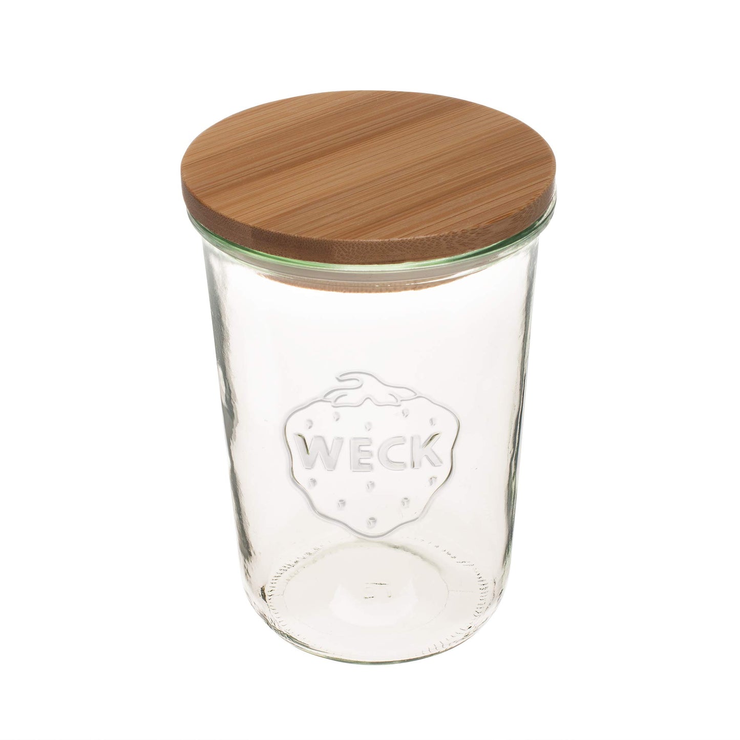 Weck Canning Jars 743-25.3 fl. oz Weck Mold Jars - Eco-Friendly Canning Jar - Storage for Food, Yogurt with Air Tight Seal and Lid - 3/4 Liter Tall Jars Set - Set of (2 Jars with Wooden Lids)