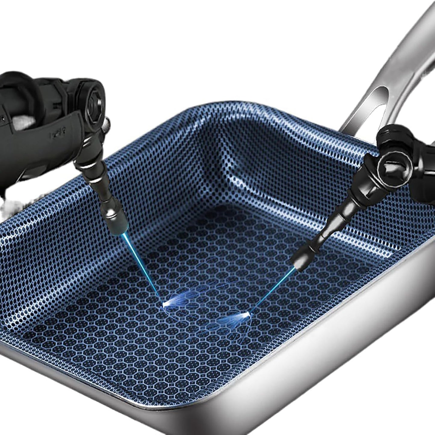 Toutrop 316 Stainless Steel Omelette Pan, Egg Pan Skillet, Square Cooking Pans Nonstick for Making Omelets, PFOA-Free