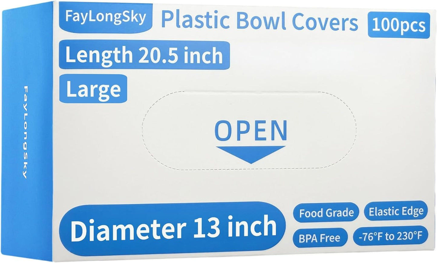 Skiennix Large Bowl Covers - Reusable Elastic Food Wraps for Sourdough Baking | BPA-Free, 13" Diameter