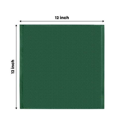 Artoid Mode 100% Cotton Dark Green Waffle Weave Kitchen Dish Cloths, 12x12 Inch Ultra Soft Absorbent Quick Drying Kitchen Dish Towels Set of 6