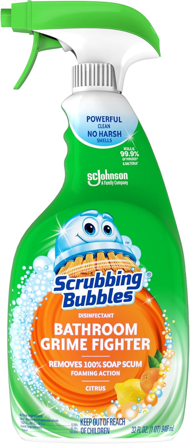 Scrubbing Bubbles Bathroom Cleaner - Powerful Disinfectant Spray with Citrus Scent | 32oz