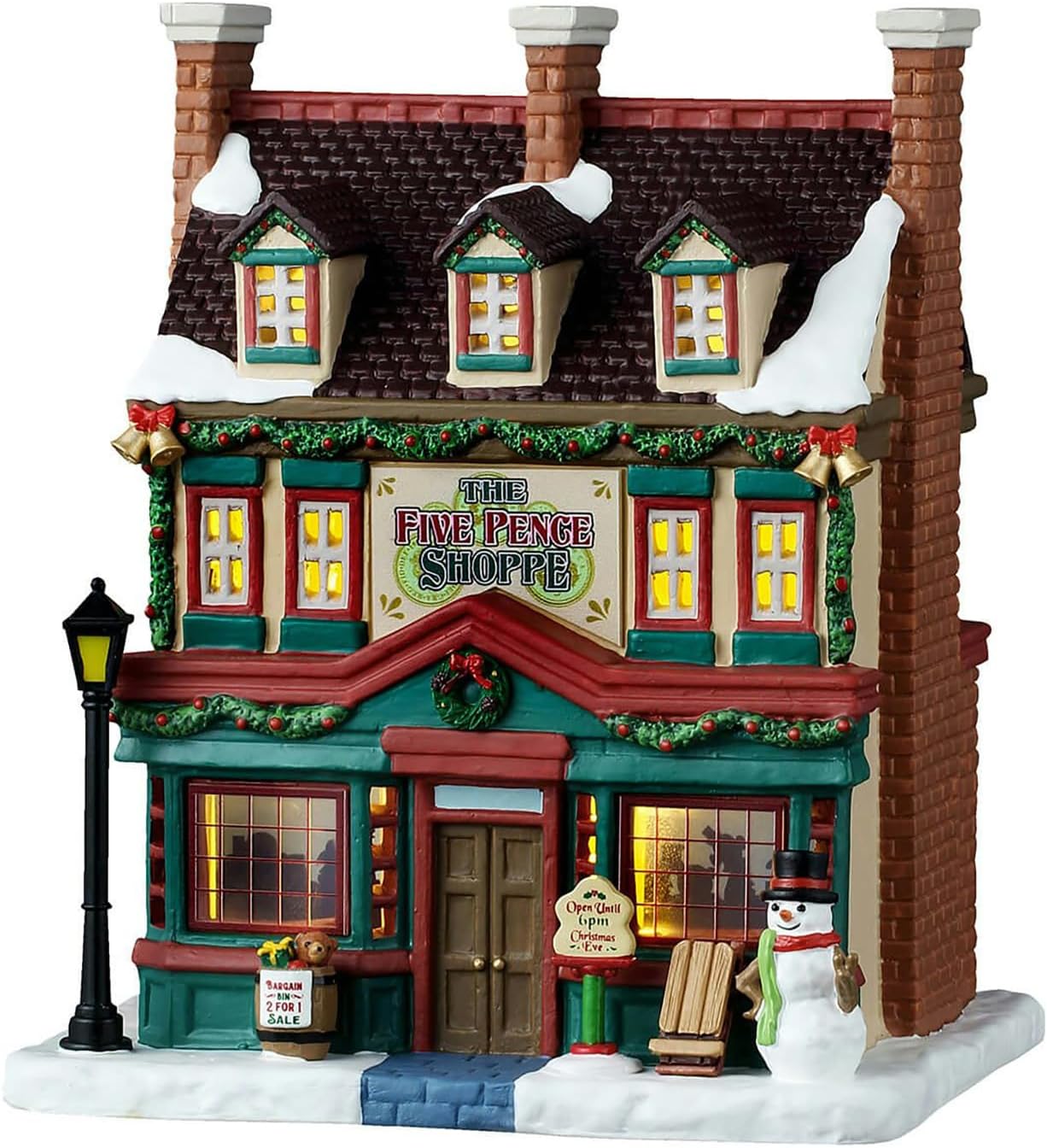 Lemax The Five Pence Shoppe - Lighted Building Décor | Charming Holiday Display #55344