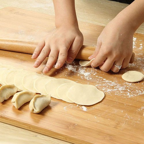 Bamboo Classic French Rolling Pin - 13-Inch Wooden Rolling Pin for Baking Pizza, Dough, and Cookies