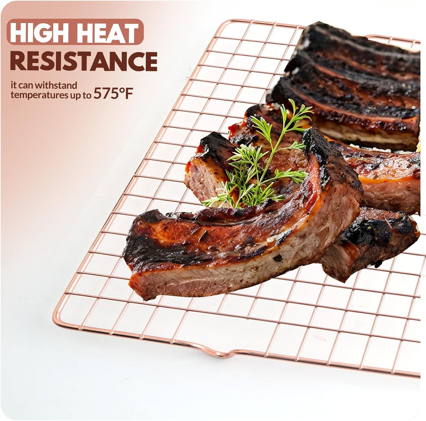 Skiennix Cooling Racks - 2 PCS Stainless Steel Baking Racks | 15x10 Inches, Oven Safe Design