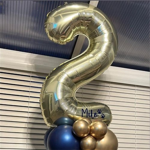 Champagne Gold Number 6 Balloon - 40In Large Foil Helium Balloon for 6th Birthday & Anniversary Celebrations