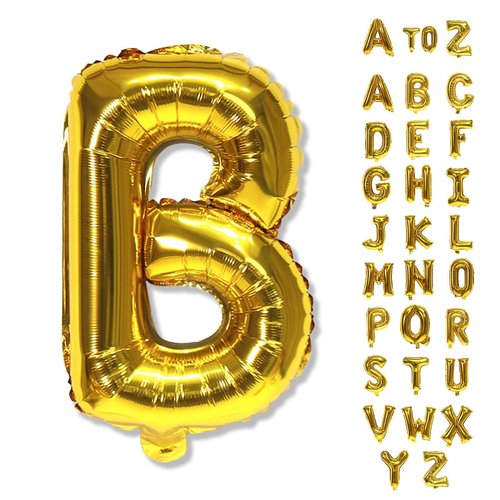 Foil Letter Balloons 40 Inch, Big Alphabet B Word Balloons, Large Self Inflating Name Balloon Letters Gold Decor, Helium Custom Letter Balloons for Women Birthday Party Anniversary Decoration Supplies