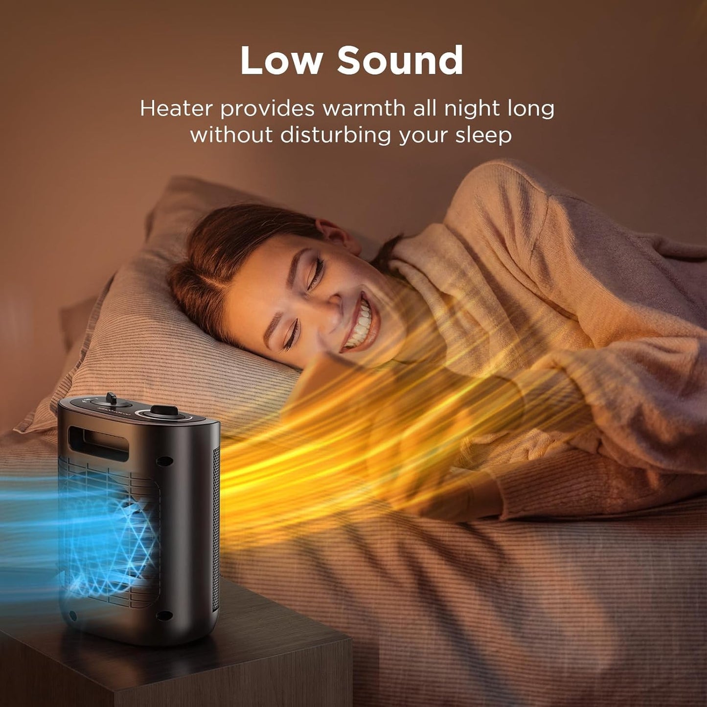 Skiennix 1500W Portable Ceramic Space Heater - Safe & Efficient Indoor Heating for Home, Office, Desk