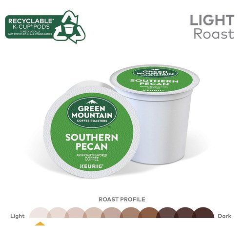 Green Mountain Coffee Roasters Southern Pecan K-Cup Pods - Light Roast Coffee, 72 Count