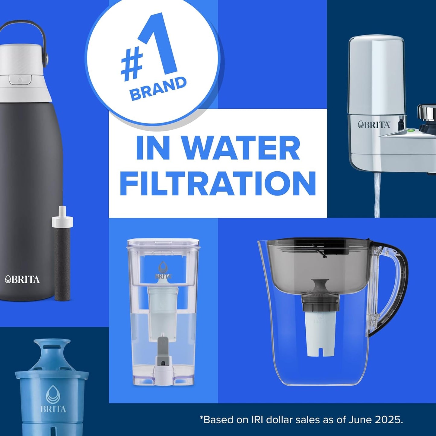 Brita Standard Water Filter | BPA-Free Pitcher Filters - Lasts 2 Months & Replaces 1,800 Bottles (2 Pack)