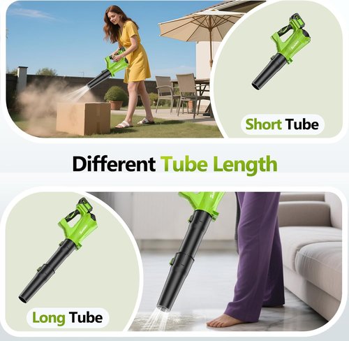 **Skiennix Cordless Leaf Blower - 780 CFM, 260 MPH, 2-Speed Handheld Cleaner with 2 Batteries & Charger**