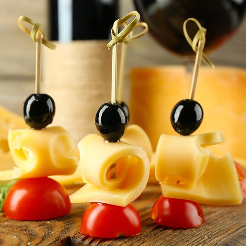 400PCS Bamboo Cocktail Picks for Appetizers Set（6 Inches + 4.7 Inches）
