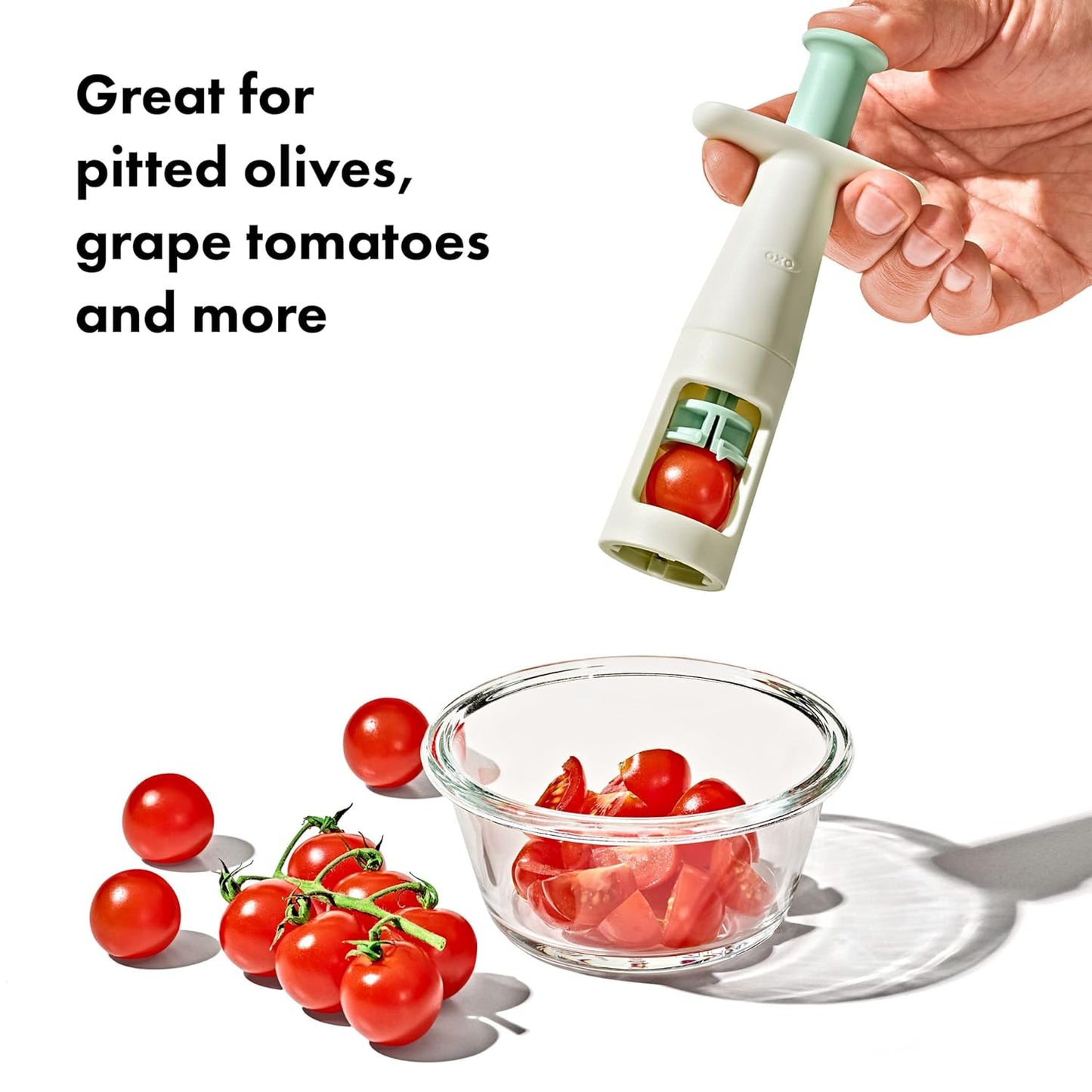 OXO Tot Grape Cutter - Safe & Easy Slicing Tool for Kids | Opal Color