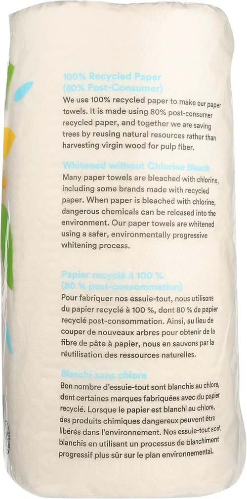 365 by Whole Foods Market Jumbo Paper Towels - 100% Recycled, Ultra-Strong, 135 Sheets per Roll (3 Count)