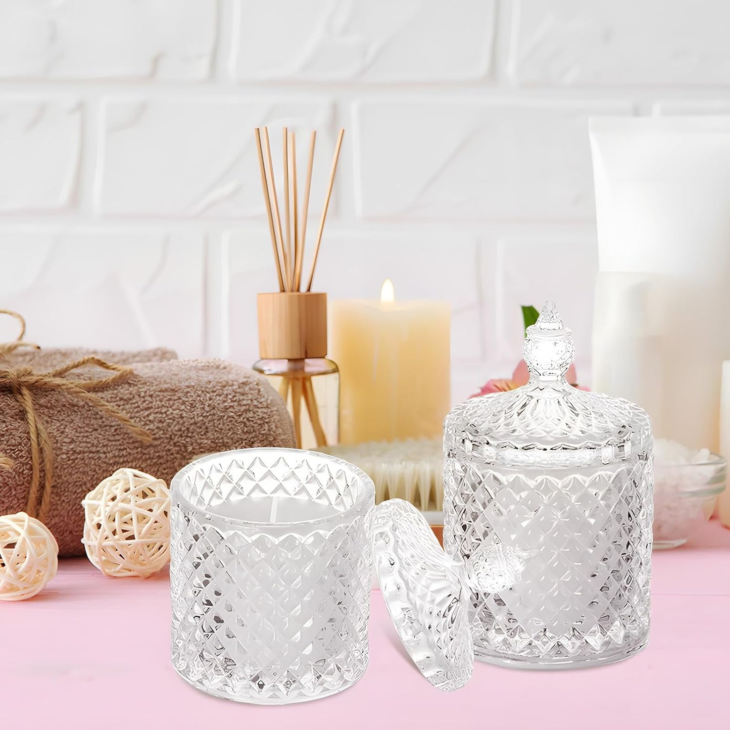 12 Pack Wedding Candle Favors for Guests in Glass Personalized Favors Candles Bulk Souvenirs Bridal Proposal Gift Thanks for Coming Wedding Party(Stylish Style)