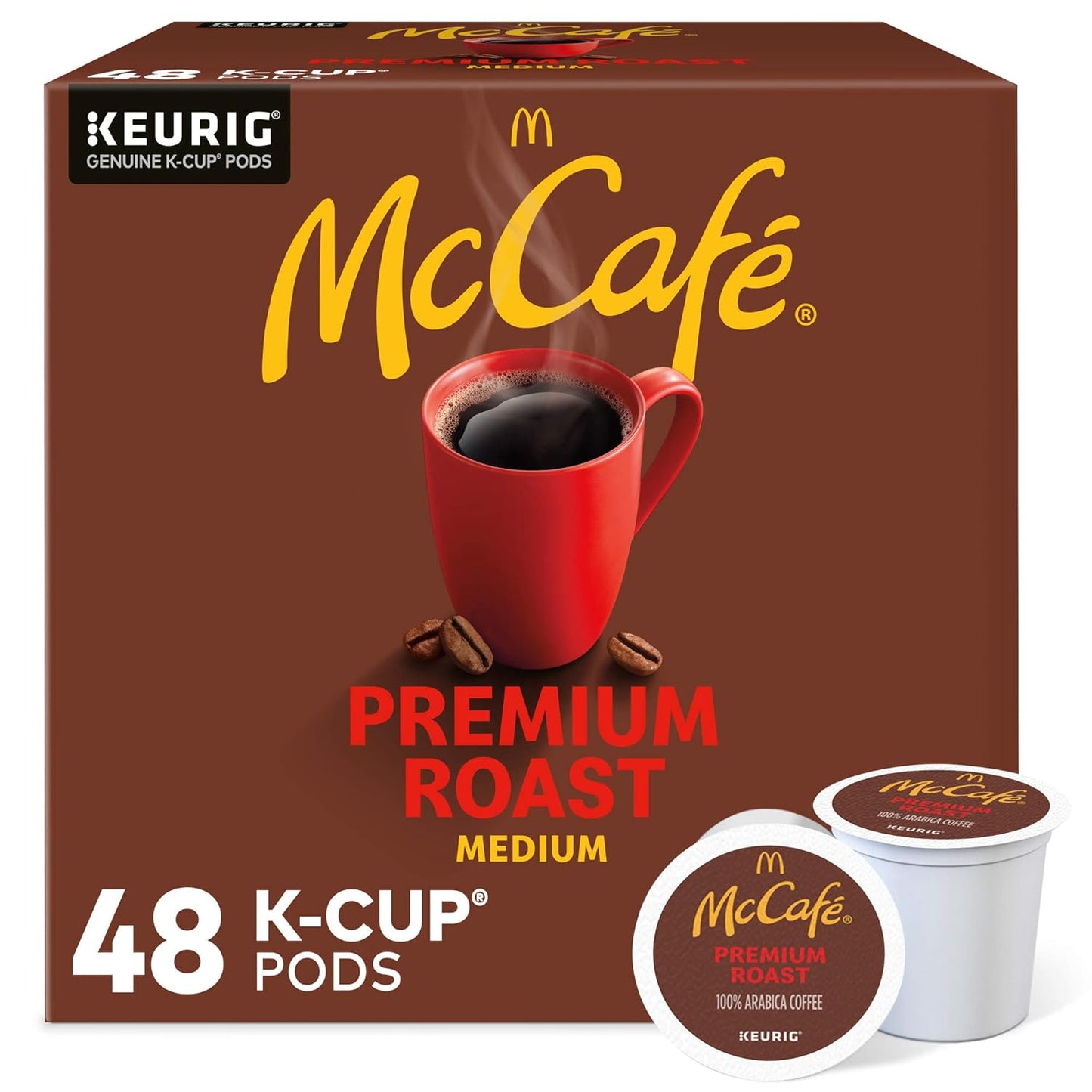 McCafé Premium Roast K-Cup Pods - Medium Roast Coffee, 48 Count for Rich Flavor & Convenience