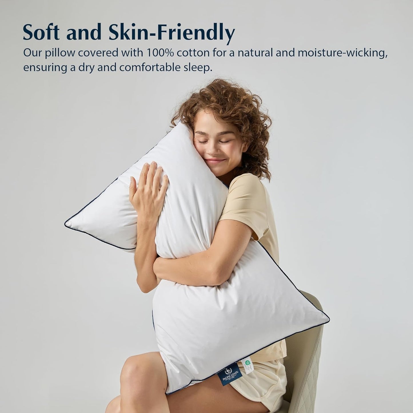Pacific Coast Goose Feather & Down Bed Pillows - Soft, Fluffy Hotel Quality | Standard Size Set of 2