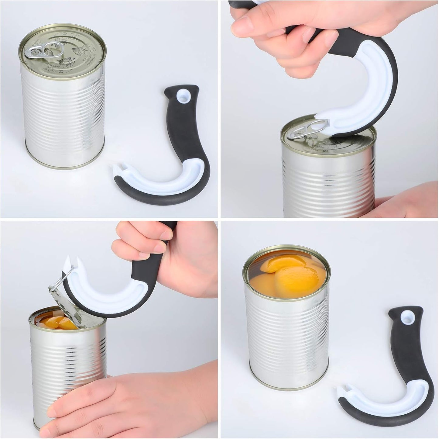Mudder Easy Open Can Opener - Manual Ring-Pull Tab Tool for Soda & Food Cans | 2-Piece Set