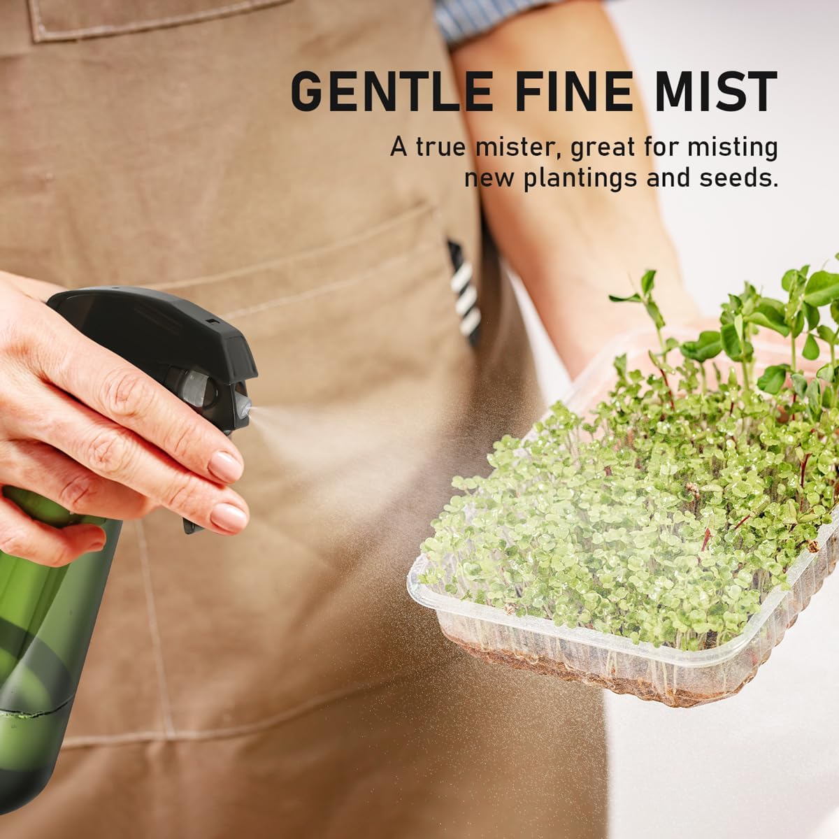 Skiennix Spray Bottle for Plants - 16oz Ultra Fine Mist | Leak Proof Misting Water Sprayer for Indoor Gardening & Hair Care