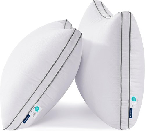 Bedsure Queen Pillows - Fluffy Hotel Quality Down Alternative Set of 2 | Diamond Quilted Design for All Sleepers