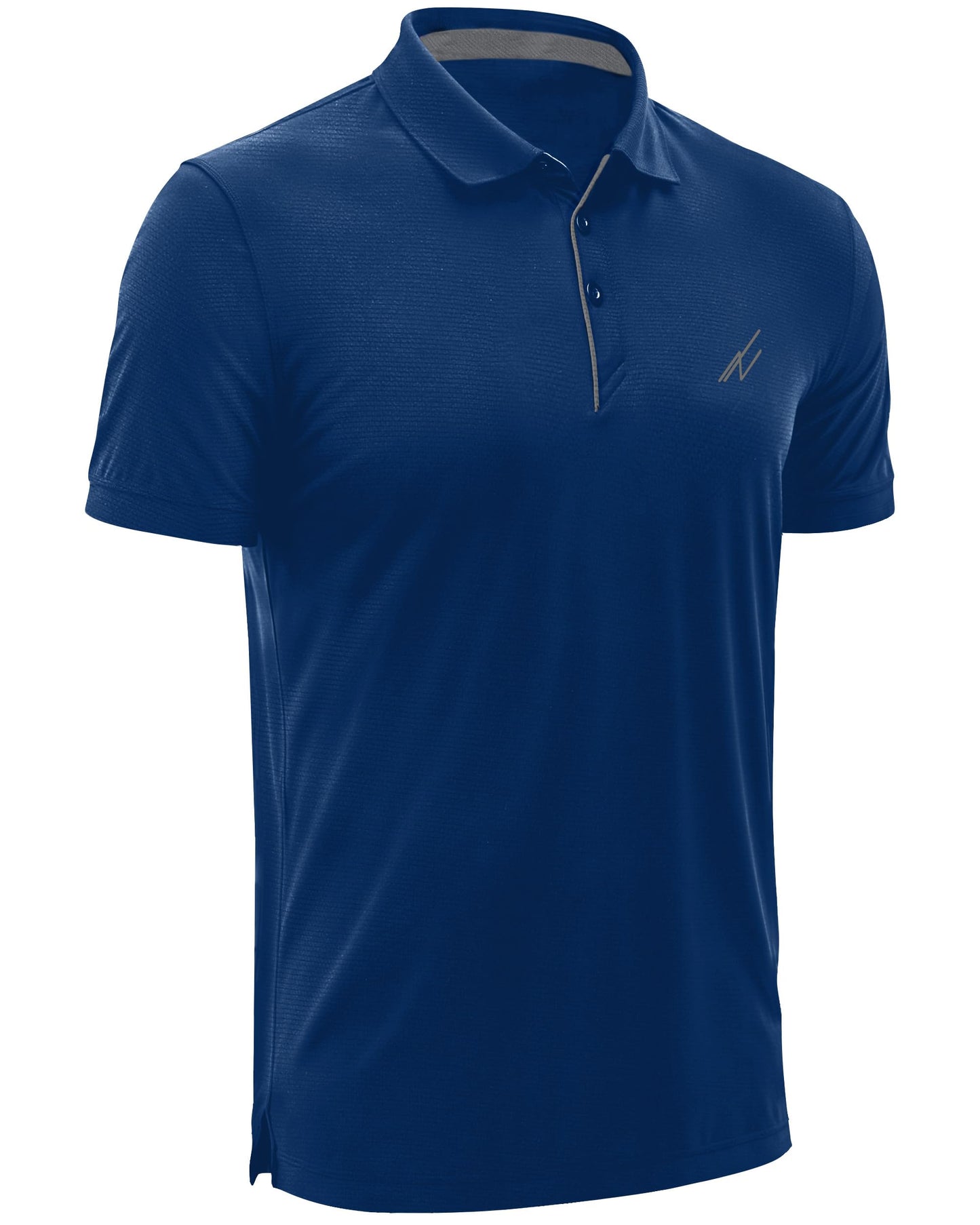 NY Threads Men's Golf Polo Shirt UPF 70+ Regular Fit Moisture Wicking Quick Dry Performance Short Sleeves Polo, Large, Royal Blue
