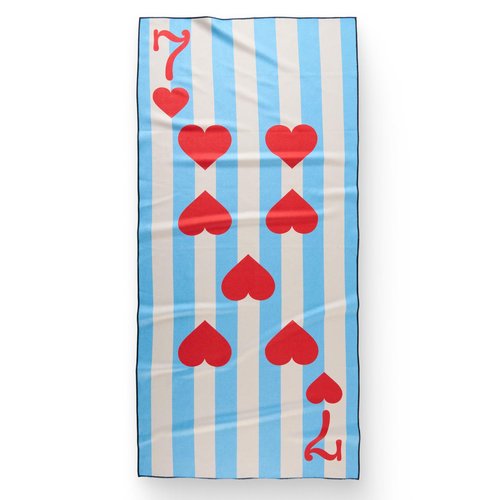 GEOMETRY Micro-Loop Beach Towel – Spring & Summer Collection – Quick-Dry, Sand-Resistant, Ultra-Absorbent Compact Towel for Beach & Travel (Lucky Play)