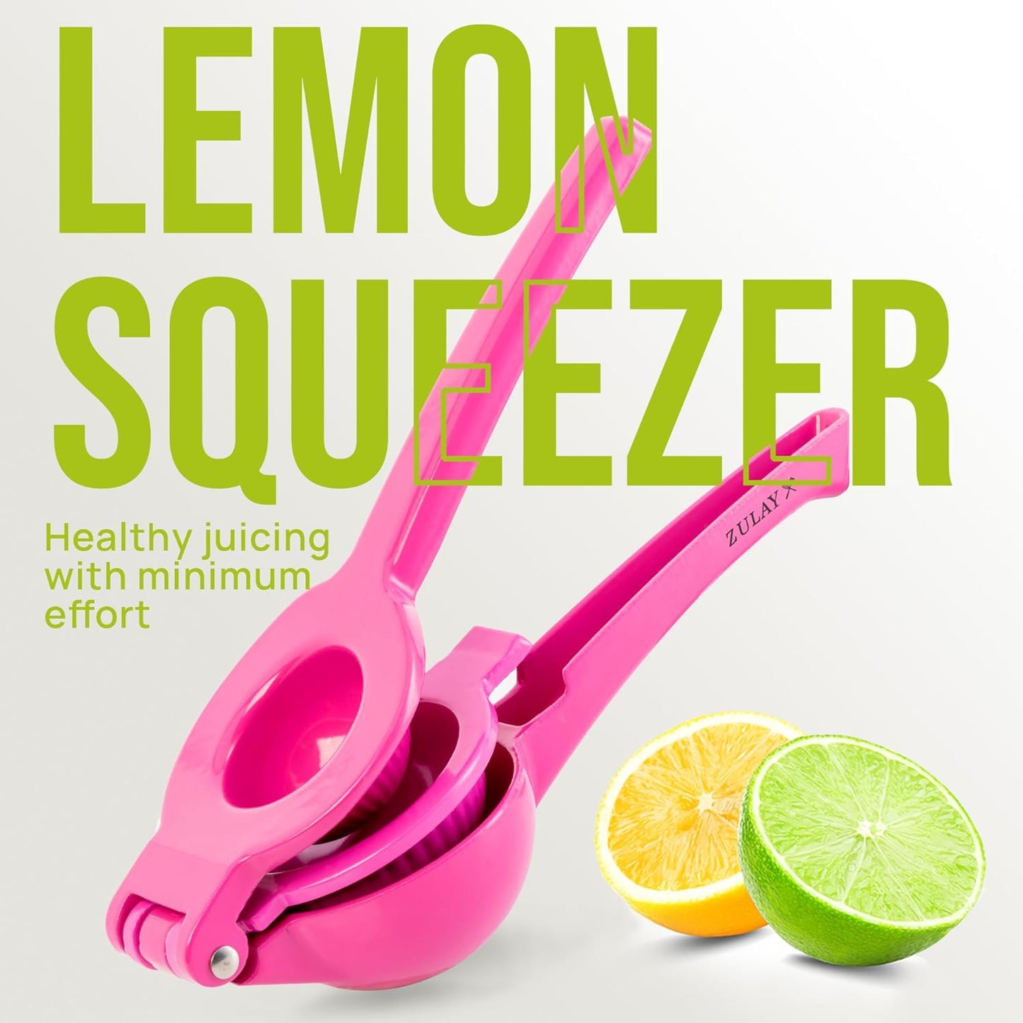 Zulay Kitchen 2-in-1 Lemon Squeezer - Sturdy Hand Juicer for Maximum Juice Extraction - Easy to Clean