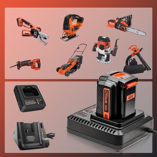Black and Decker 40V MAX Lithium-Ion Replacement Battery - 2 Pack, 3.6Ah for Cordless Tools