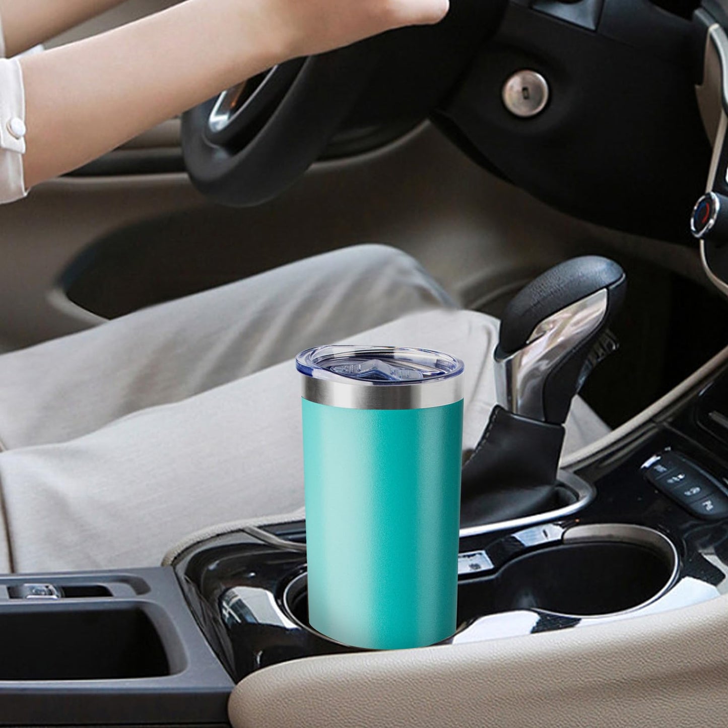 FristChoice 20 oz Skinny Tumbler with Lid and Straw,Stainless Steel Vacuum Insulated Tumbler Cup Double Wall Leak-proof Coffee Mug,Travel Thermal Water Tumbler for Home,Office,Outdoor(Teal,8)