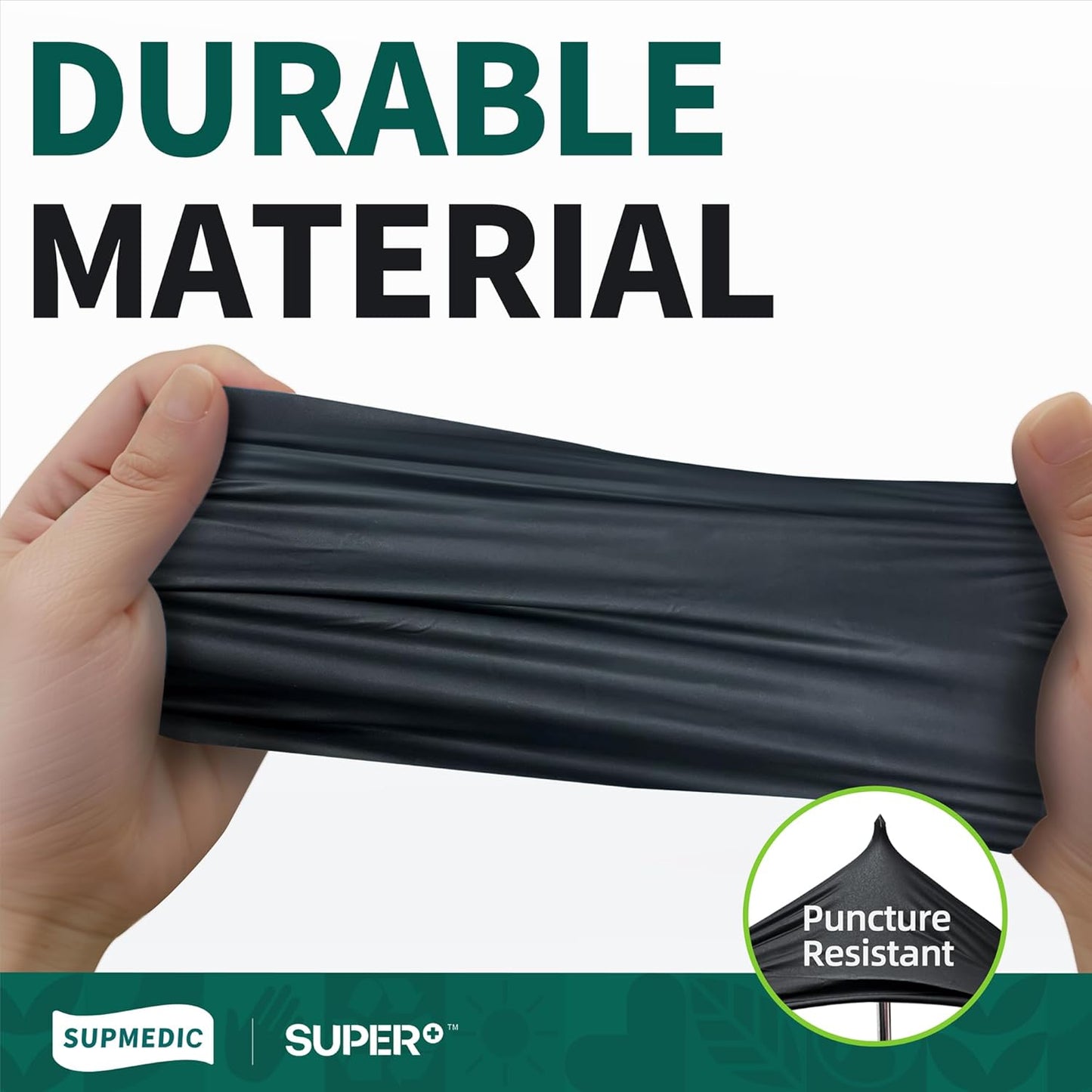 Supmedic Vinyl Disposable Exam Gloves - Black 4Mil, Powder-Free & Latex-Free | Medical & Food Safe (100/1000 Ct)