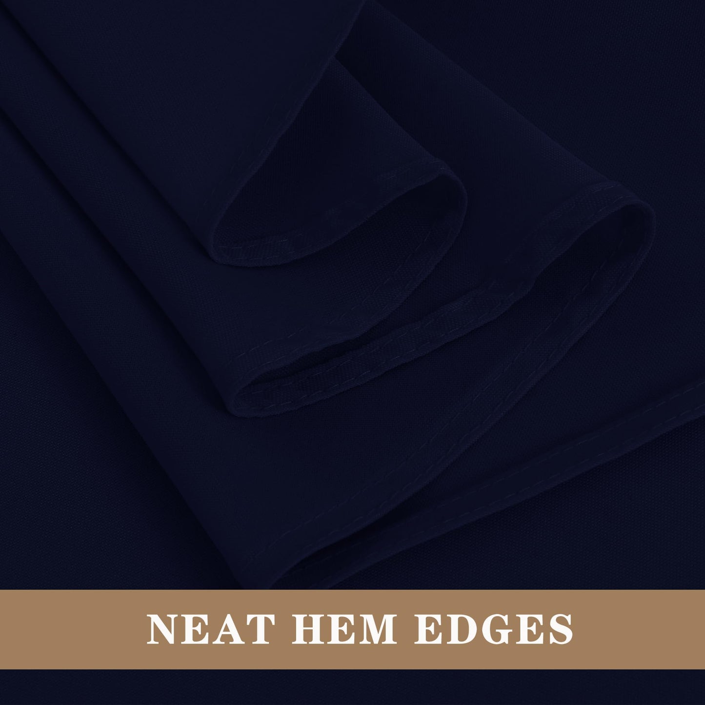 Fitable Navy Tablecloths for 6-8 Foot Tables, 6 Pack - 70 x 120 Inches - Reusable and Washable Table Clothes, Polyester Fabric Table Covers for Wedding, Party, Banquet