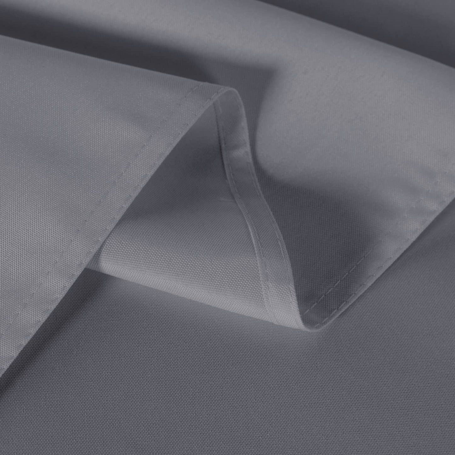 sancua 2 Pack Light Grey Tablecloth 60 x 120 Inch, Rectangle 8 Feet Table Cloth - Stain and Wrinkle Resistant Washable Polyester Table Cover for Dining Tables, Buffet Parties and Camping