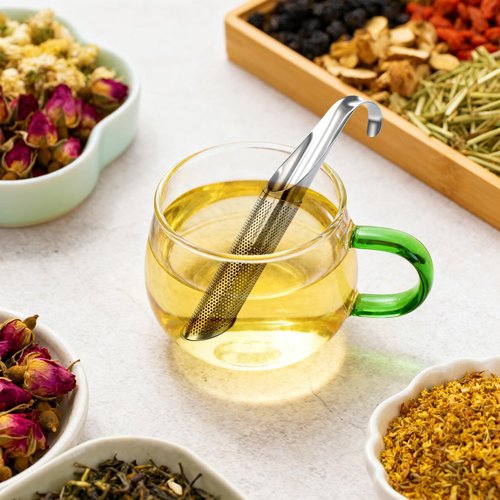2 Pcs Tea Infuser, Tea Diffusers for Loose Tea with Teaspoon Tea-tweezers Steel Wire Cloth, for All Kinds of Tea