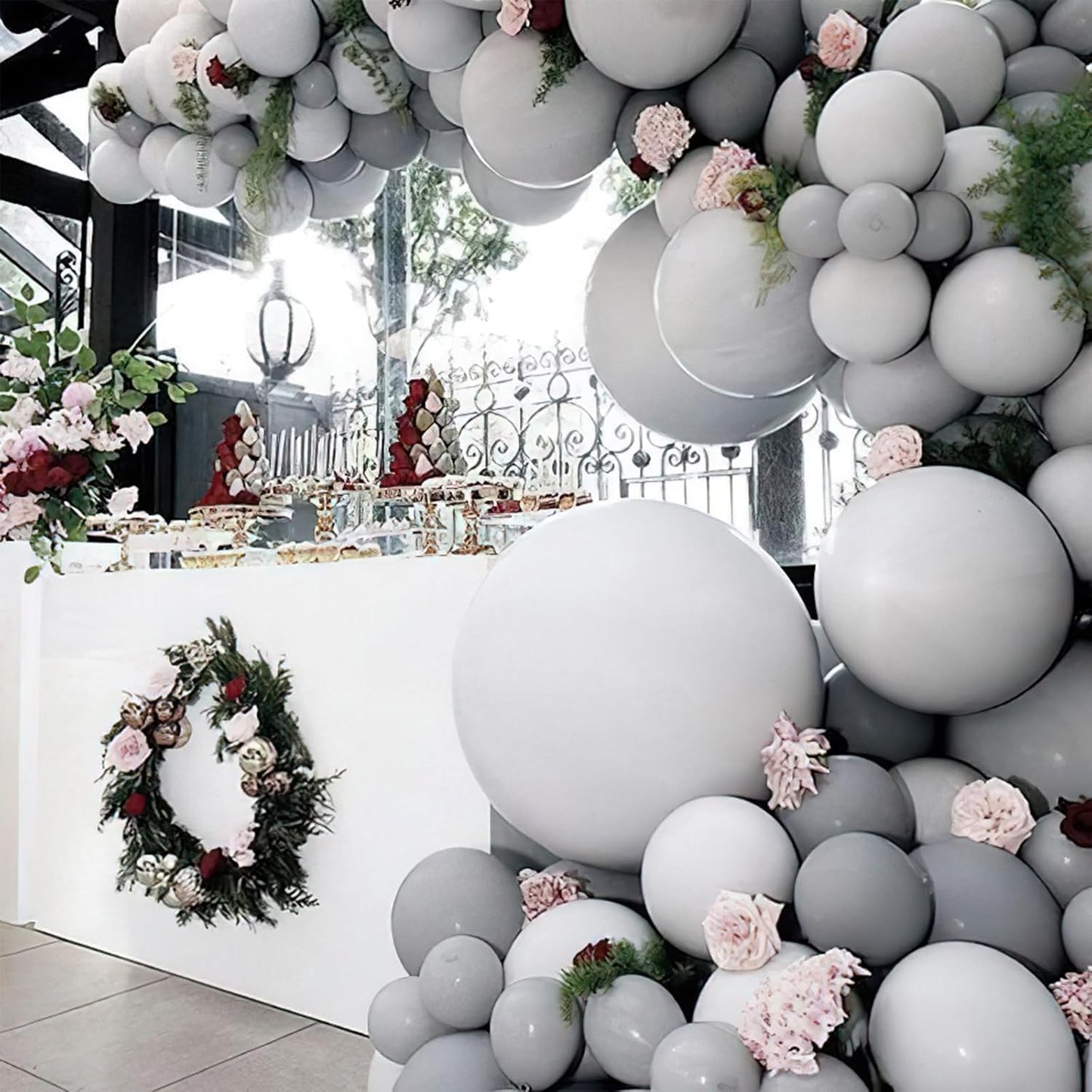 PartyWoo Gray Balloons - 50pcs 12 Inch Matte Gray Latex Helium Balloons for Celebrations
