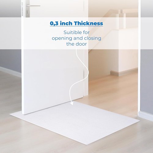 Cotton Paradise 100% Cotton Bath Mat - Non-Slip, Soft & Absorbent, 20x34 Inch, Quick Dry, White