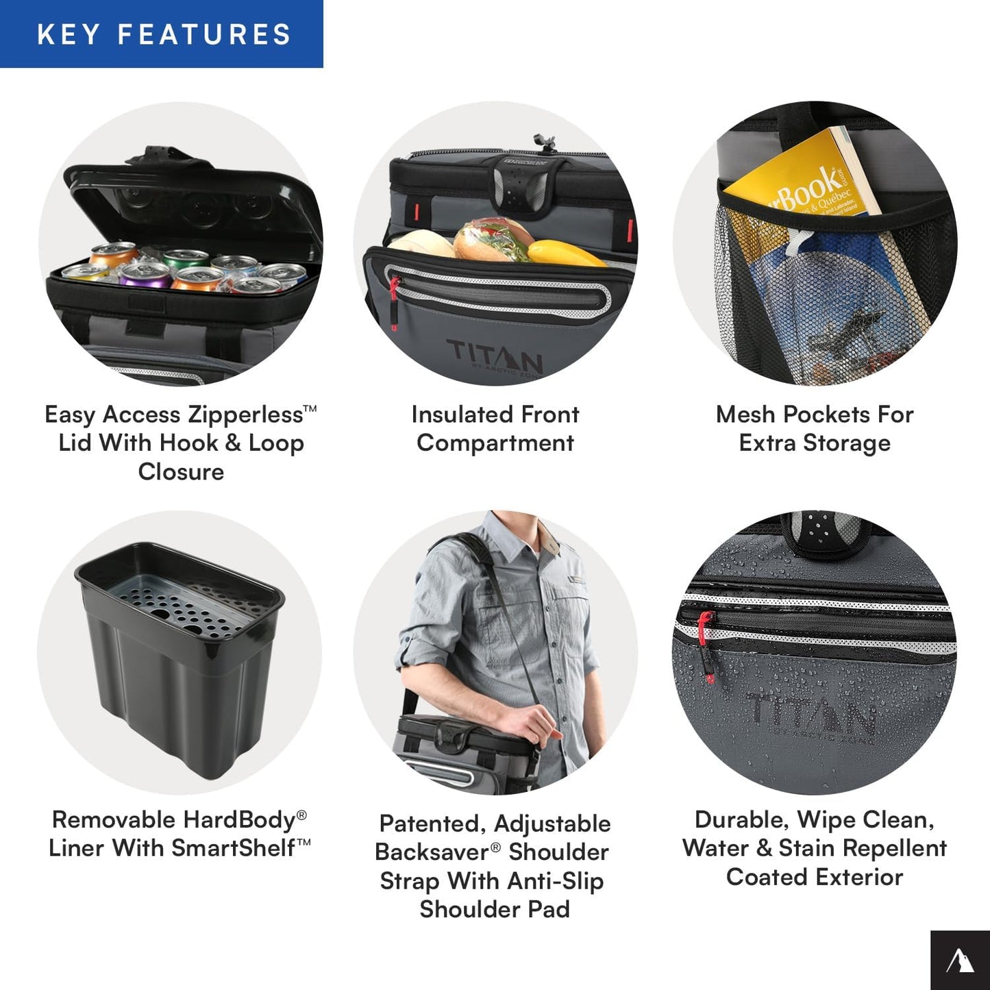 Titan by Arctic Zone Deep Freeze Cooler - Zipperless Hardbody Design with Superior Insulation | Durable and Versatile