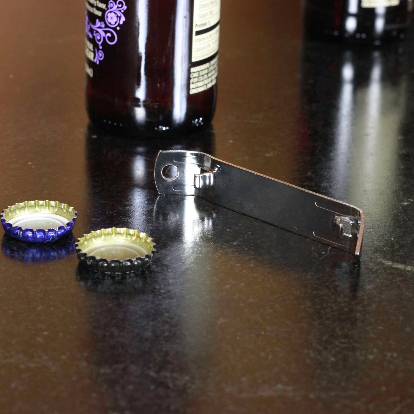 Chef Craft Select Durable Plated Iron Bottle Opener, 4.5 inches in length 2 piece set, Gray
