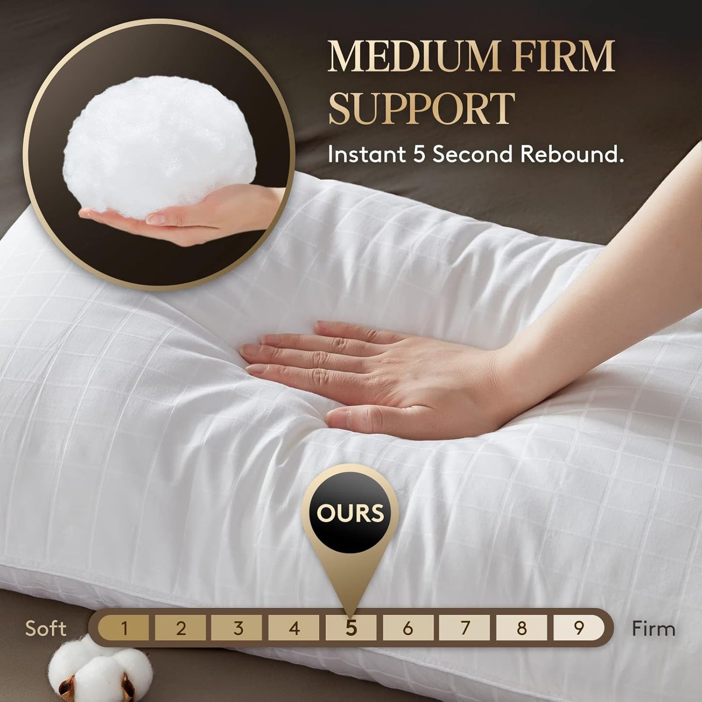 Lifewit Queen Size Bed Pillows - Soft Supportive Cooling Pillows for Side, Stomach & Back Sleepers | Set of 2