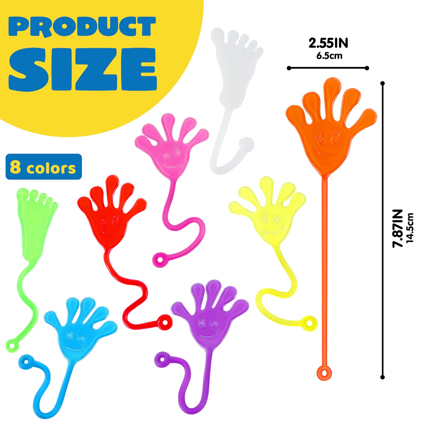 JOYIN Large 30Pcs Sticky Hand and Feet Party Favors, Party Favors Set for Kids, Holiday Traditions, Classroom Treasure Box, Carnival Prizes, Goodie Bag Stuffers
