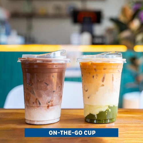 Freshware 16 oz Clear Disposable Plastic Cups - Heavy-Duty Tumblers with Strawless Sip Lids, 100 Pack