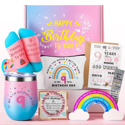 9 Year Old Girl Birthday Gifts, 9th Birthday Gifts for Girls Personalized Birthday Gift Idea for 9 Year Old Girl Best Birthday Gift Present for Daughter, Sister, Niece, Granddaughter, Teen Girl