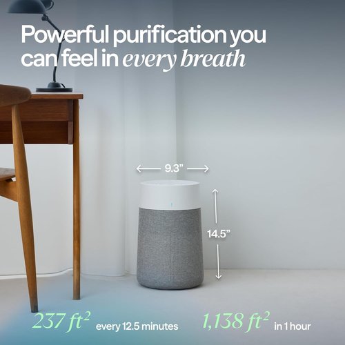 Blueair Blue Pure 511i Max Smart Air Purifier - HEPASilent Technology for Pets & Allergies | Quiet WiFi Design for Rooms up to 926 Sq Ft