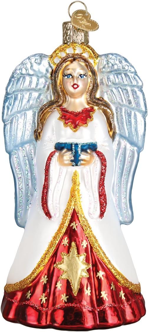 Baby Angel Glass Blown Ornament - Old World Christmas Tree Decor