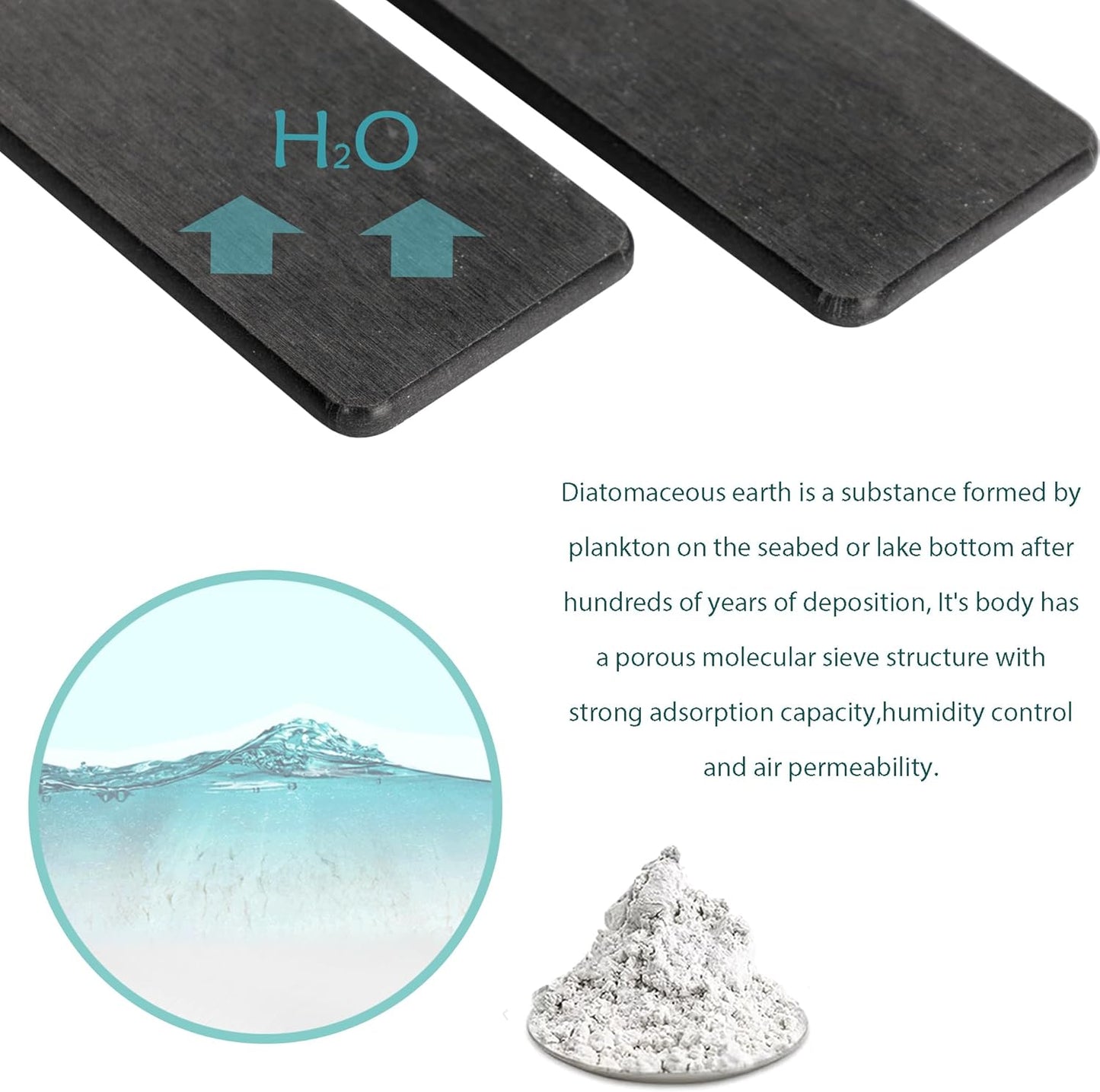 NiuYichee Diatomaceous Earth Coasters - Set of 4 Water Absorbent Kitchen & Bathroom Trays