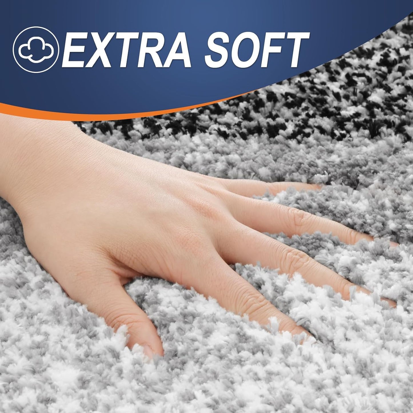 OLANLY Large Bathroom Rugs - Extra Soft Microfiber Mat | Quick-Dry, Machine Washable, Black 50x30